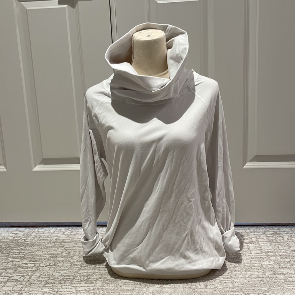 Lululemon white Rulu cowl neck sweatshirt